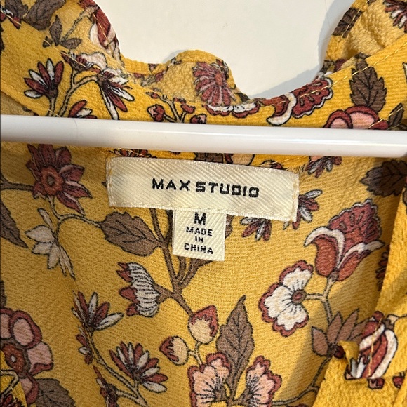 Max Studio Yellow Floral Midi Dress - Picture 2 of 7